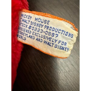 Vintage Mickey Mouse Rubber Face Plush Walt Disney Productions Disneyland 10" image 4