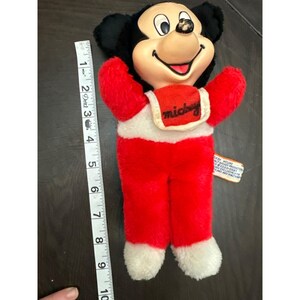 Vintage Mickey Mouse Rubber Face Plush Walt Disney Productions Disneyland 10" image 7