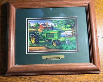 John Deere Model 4020 Framed Print American Memory Prints Edward Schaefer 1996