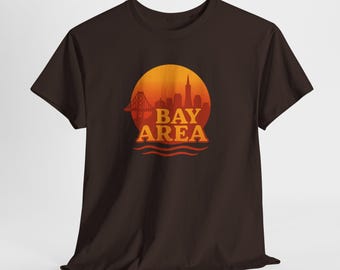 Camiseta con puesta de sol en la bahía de San Francisco