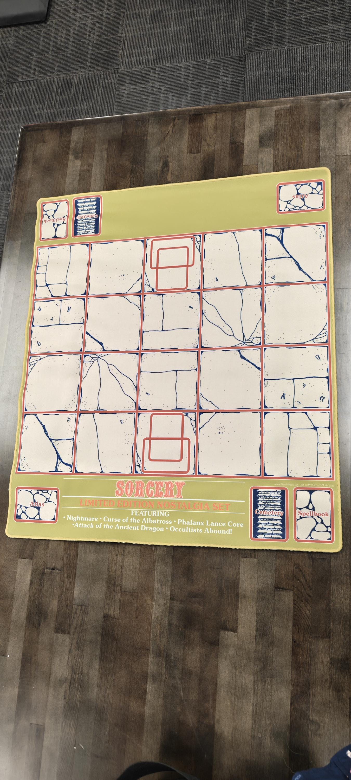 Sorcery TCG プレイマット　2人対応 Pillar of Zeiros 2 Player Sorcery Trading Card Game Grid Playmat With Dungeon