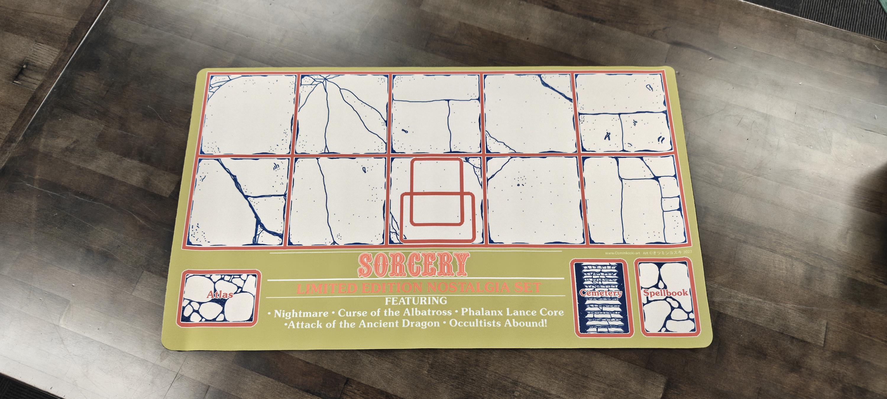 2 Player Sorcery Trading Card Game Grid Playmat With Dungeon