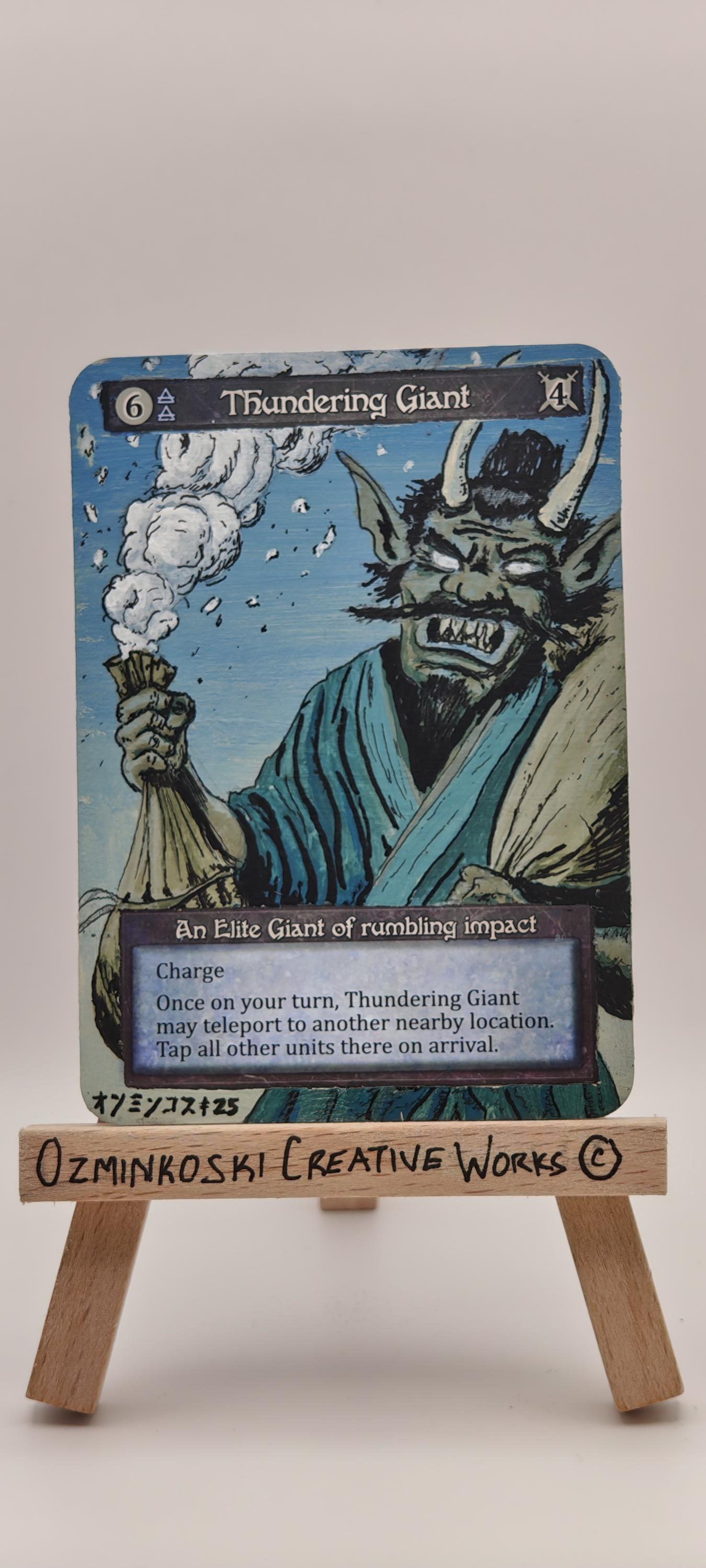 Thundering Giant Sorcery Contested Realm Arthurian Legends Original Art  Alter - Ozminkoskiworks - Etsy