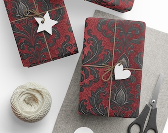Elegant Damask Wrapping Paper: Holiday, Wedding Gift Wrap