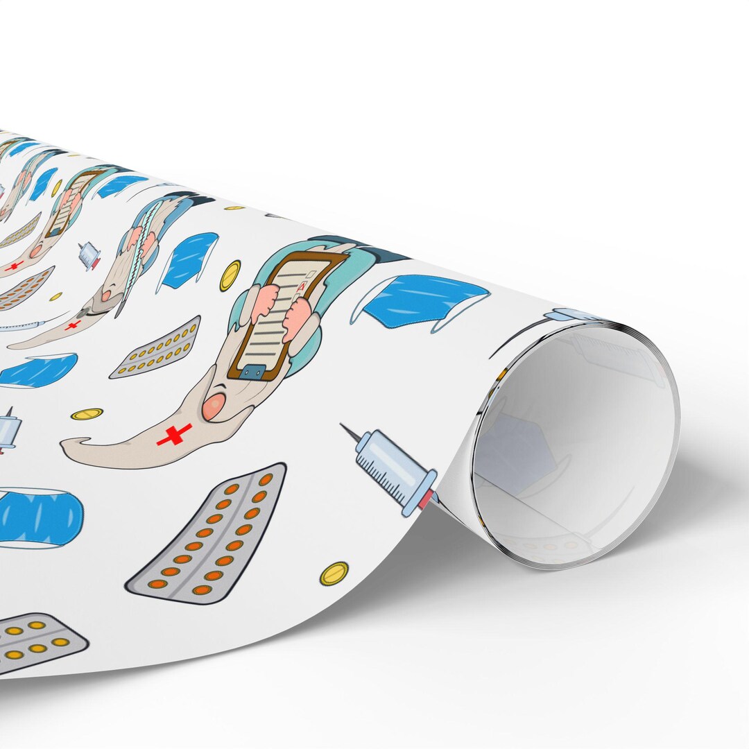 Medical Wrapping Paper Medical-themed Wrapping Paper: Gift Wrap for Nurses & Healthcare ...