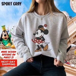 Sweat pose Minnie Mouse classique Disney, sweat Minnie, sweat vacances vacances Disneyland, sweat rétro Disney image 7