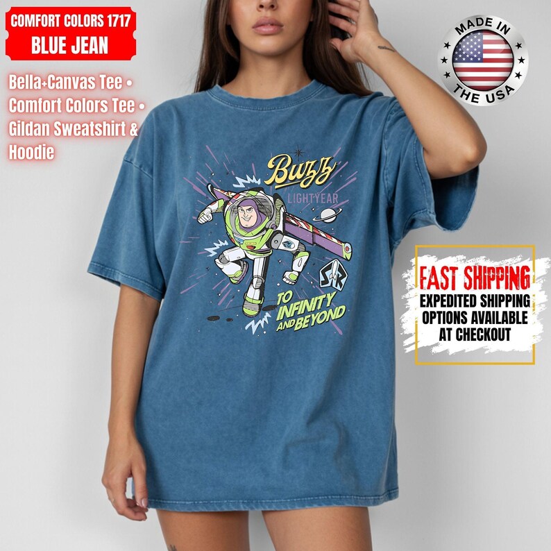 Retro Buzz Lightyear To Infinity And Beyond Shirt, Toy Story Pixar Disney Tee, Space Ranger Shirt, Disneyland Family Trip Matching image 14
