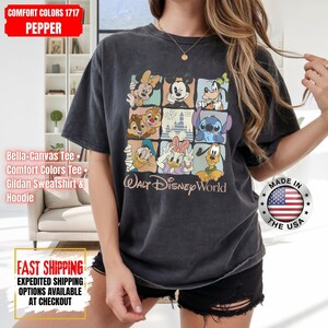 Comfort Colors Walt Disneyworld Retro Shirt, Vintage Disneyworld Tee, Mickey and Friends Vacation T-Shirt, Disney 2026 Trip Outfit image 12