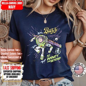 Retro Buzz Lightyear To Infinity And Beyond Shirt, Toy Story Pixar Disney Tee, Space Ranger Shirt, Disneyland Family Trip Matching image 10