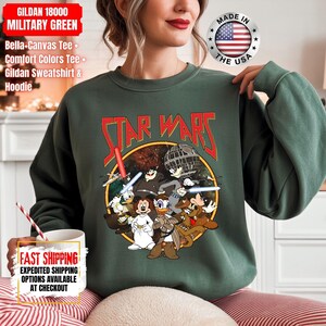 Disney Star Wars Shirt, Mandalorian Sweatshirt, Darth Vader Comfort Colors Shirt, Chewbacca Shirt, Star Jedi Shirt, Luke Skywalker Tee image 16