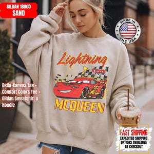 Vintage Lightning McQueen Comfort Colors Shirt, Disney Pixar Cars Shirt, Retro McQueen Graphic Tee, Disney Family Vacation Trip Shirt 2026 image 8