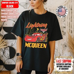 Vintage Lightning McQueen Comfort Colors Shirt, Disney Pixar Cars Shirt, Retro McQueen Graphic Tee, Disney Family Vacation Trip Shirt 2026 image 13