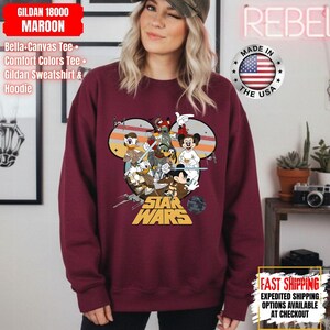 Disney Star Wars Shirt, Mandalorian Sweatshirt, Darth Vader Comfort Colors Shirt, Chewbacca Shirt, Star Jedi Shirt, Luke Skywalker Tee image 16