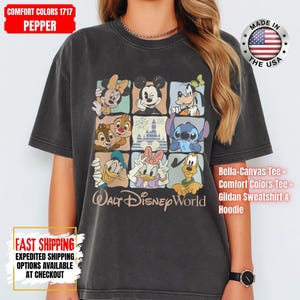Comfort Colors Walt Disneyworld Retro Shirt, Vintage Disneyworld Tee, Mickey and Friends Vacation T-Shirt, Disney 2026 Trip Outfit image 1