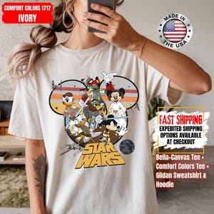 Disney Star Wars Shirt, Mandalorian Sweatshirt, Darth Vader Comfort Colors Shirt, Chewbacca Shirt, Star Jedi Shirt, Luke Skywalker Tee image 10