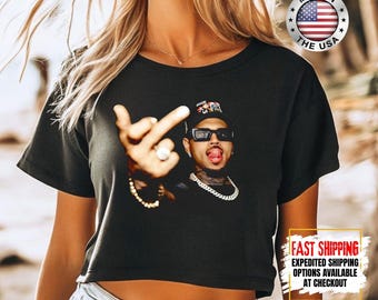 Usher and Chris Brown R and B Tour Crop Top, Raymond and Brown Crop Top, Concert Outfit, Team Usher Crop Top, Team Breezy Merch Crop Top