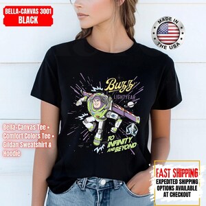 Retro Buzz Lightyear To Infinity And Beyond Shirt, Toy Story Pixar Disney Tee, Space Ranger Shirt, Disneyland Family Trip Matching image 9