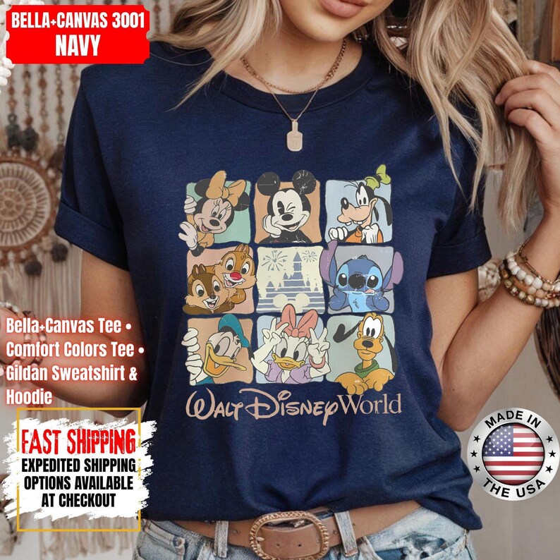 Comfort Colors Walt Disneyworld Retro Shirt, Vintage Disneyworld Tee, Mickey and Friends Vacation T-Shirt, Disney 2026 Trip Outfit image 11