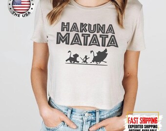 Crop top vintage rétro des années 90 Le roi lion de Disney, haut court Simba Timon Pumbaa Kevin, voyage de vacances en famille Magic Kingdom Disneyland 2026