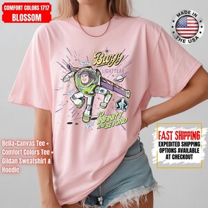 Retro Buzz Lightyear To Infinity And Beyond Shirt, Toy Story Pixar Disney Tee, Space Ranger Shirt, Disneyland Family Trip Matching image 7