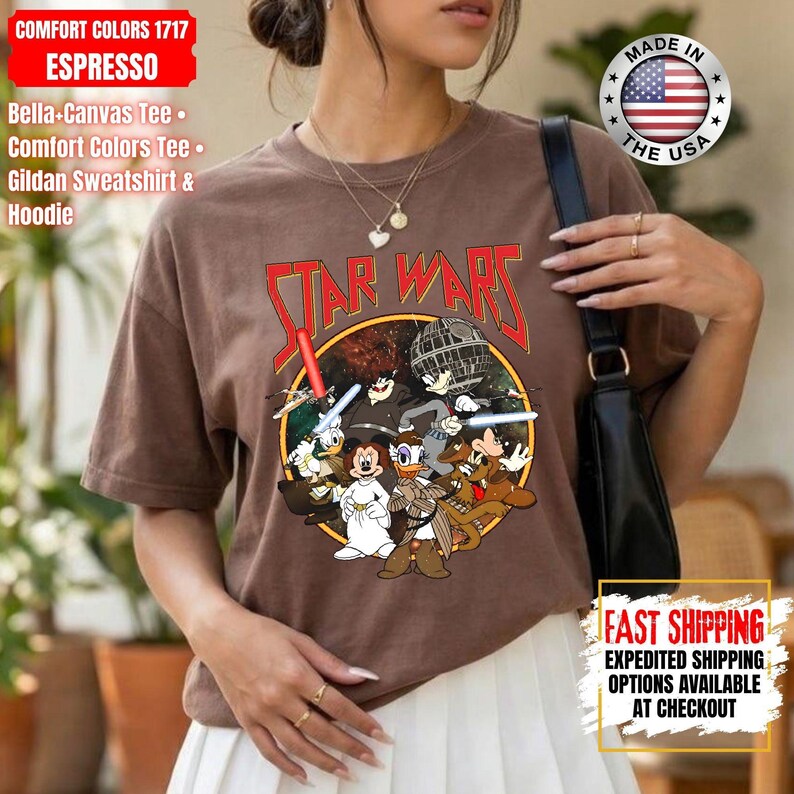 Disney Star Wars Shirt, Mandalorian Sweatshirt, Darth Vader Comfort Colors Shirt, Chewbacca Shirt, Star Jedi Shirt, Luke Skywalker Tee image 12