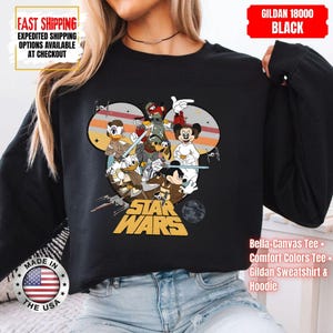Disney Star Wars Shirt, Mandalorian Sweatshirt, Darth Vader Comfort Colors Shirt, Chewbacca Shirt, Star Jedi Shirt, Luke Skywalker Tee image 15