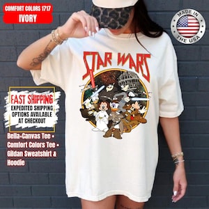 Disney Star Wars Shirt, Mandalorian Sweatshirt, Darth Vader Comfort Colors Shirt, Chewbacca Shirt, Star Jedi Shirt, Luke Skywalker Tee image 1