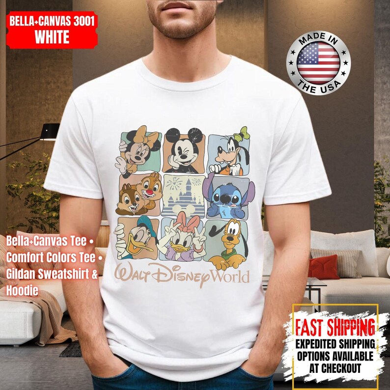 Comfort Colors Walt Disneyworld Retro Shirt, Vintage Disneyworld Tee, Mickey and Friends Vacation T-Shirt, Disney 2026 Trip Outfit image 5