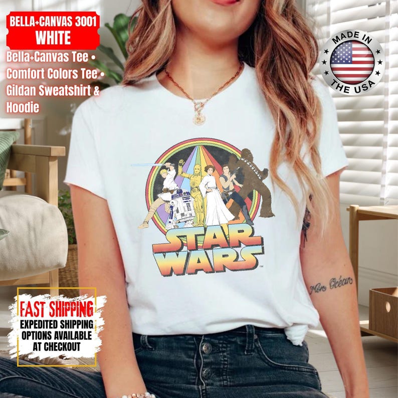 Disney Star Wars Shirt, Mandalorian Sweatshirt, Darth Vader Comfort Colors Shirt, Chewbacca Shirt, Star Jedi Shirt, Luke Skywalker Tee image 9