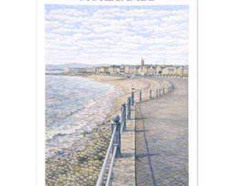 Morecambe Wall Art Print – Lancashire Coastal Town Travel Poster, A2 A3 A4