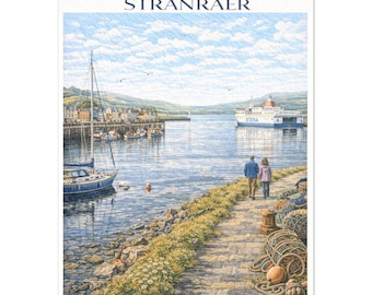 Stampa artistica di Stranraer / Dumfries & Galloway, Scozia