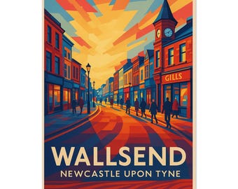 Wallsend Vintage Travel Poster – North East Wall Art Print