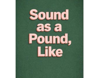 Ton wie ein Pfund, wie | Nordische Spruch Typografie | Lustiges Nordengland-Wand-Kunst-Geschenk