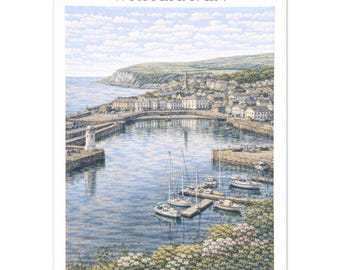Whitehaven Wall Art Print – Cumbria Harbour Town Travel Poster, A2 A3 A4