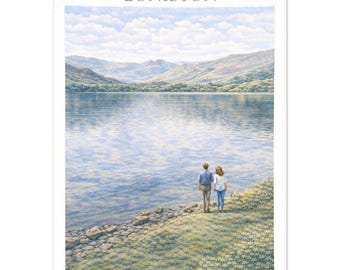 Coniston Wall Art Print – Cumbria Lake District Village Travel Poster, A2 A3 A4