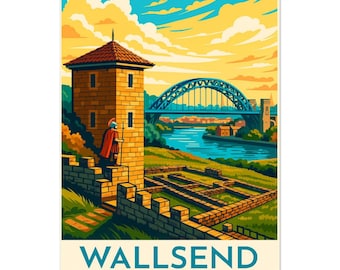 Wallsend Vintage Travel Poster – North East Wall Art Print