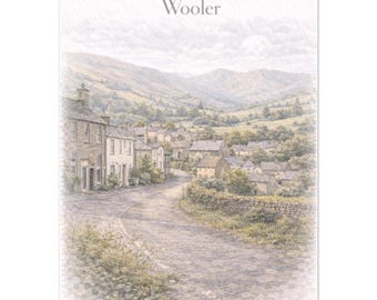 Wooler Wall Art Print – Northumberland Market Town Travel Poster, A2 A3 A4