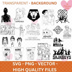 Kpop Demon Hunter SVG PNG Bundle, Sa-Ja Boy, Cricut (Instant Download)