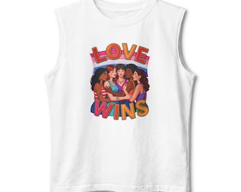 Koszulka Love Wins | tęczowa, różnorodna kobieta