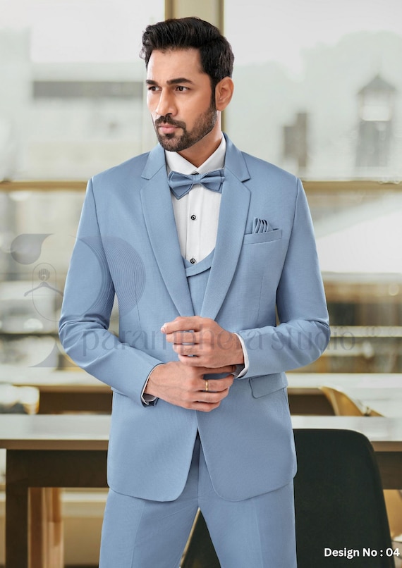 slim fit dress slacks White Jacquard One Button Prom Outfits for Guy with Green Lapel main image 1