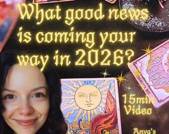 Suas bênçãos em 2026: Leitura de tarot em vídeo de 15 minutos, orientação sincera, Feliz Ano Novo.