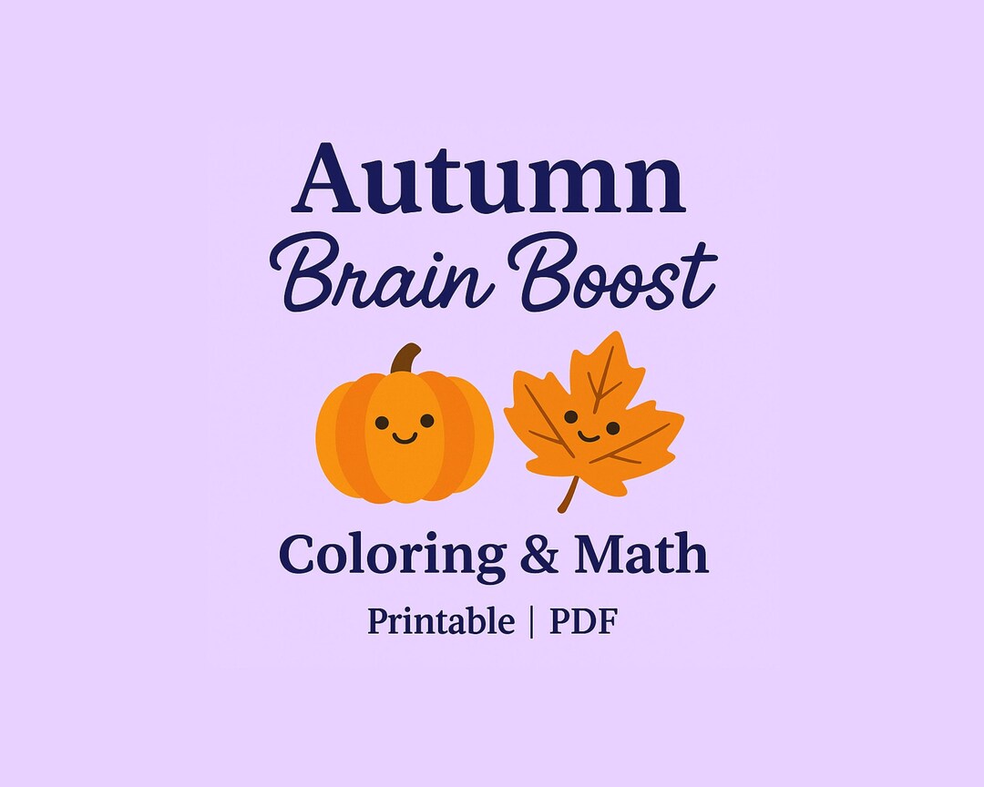 Fall Kids Worksheet | Coloring & Math Practice Printable | Autumn ...