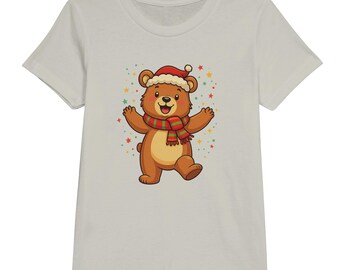 Niedliches Bären Kinder T-Shirt - Weiches Baumwoll-T-Shirt mit Rundhalsausschnitt für Jungen & Mädchen