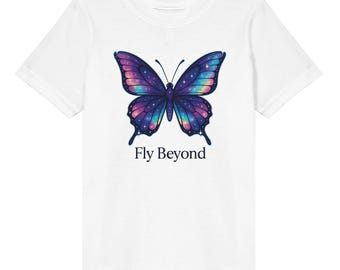 Toddler Butterfly T-Shirt – Soft Cotton Kids Graphic Tee, Fly Beyond Design