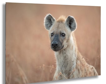 Impresión artística de retrato de hiena: decoración de pared de safari africano