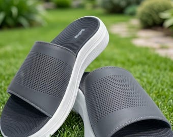 Sandalias minimalistas grises / Sandalias ligeras de jardín, calzado de verano