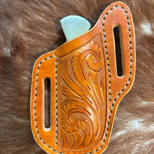 Hand Made Leather Pocket Knife Sheath