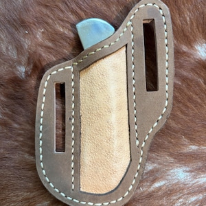 Hand Made Leather Pocket Knife Sheath