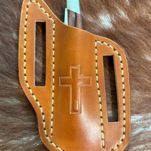Hand Made Leather Pocket Knife Sheath