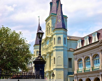 8x10 Home Sweet NOLA St. Louis Cathedral Side View